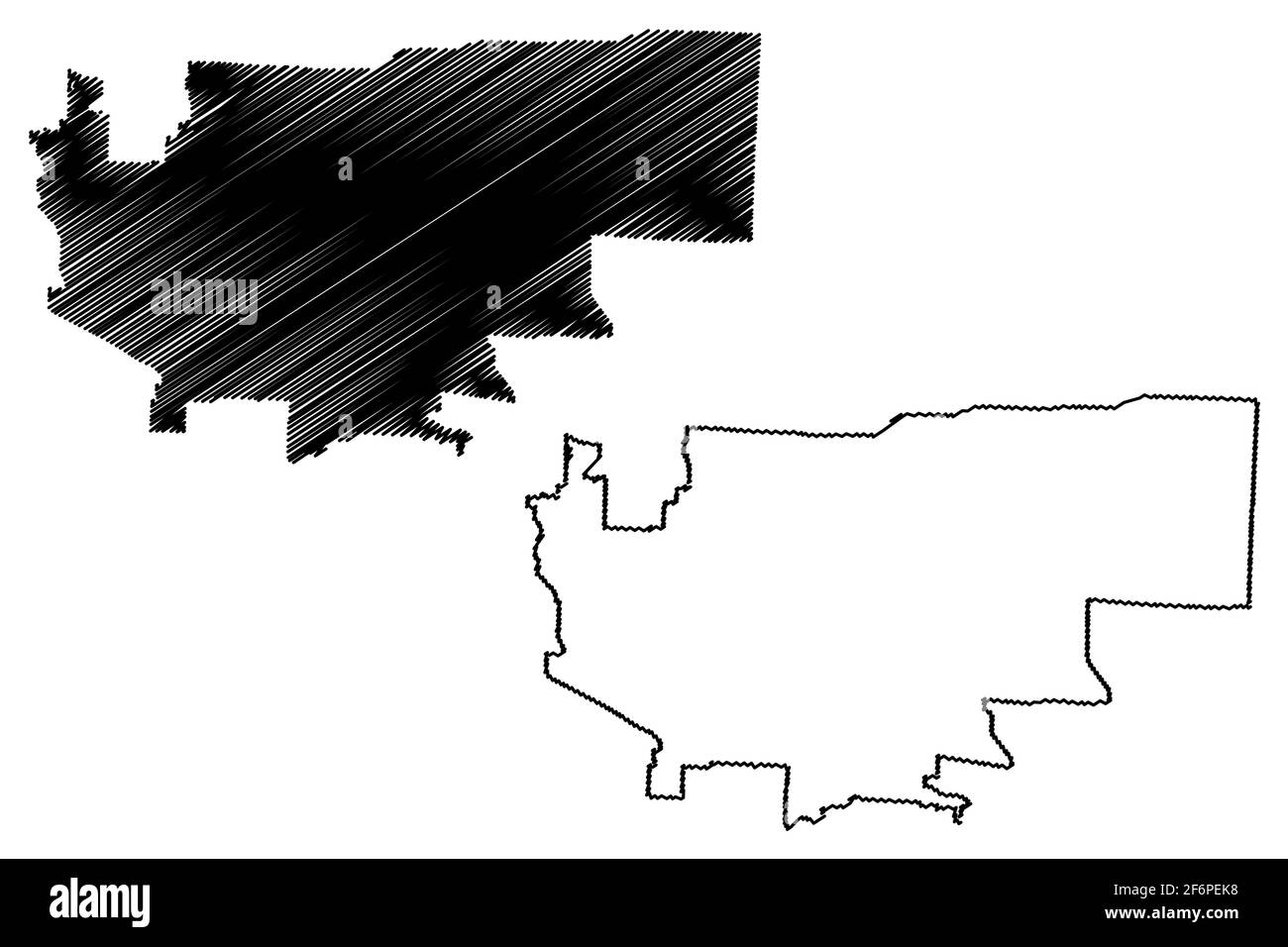 Independence City, Missouri (United States Cities, United States of America, usa City) Kartenvektorillustration, Scribble Sketch City of Independence m Stock Vektor