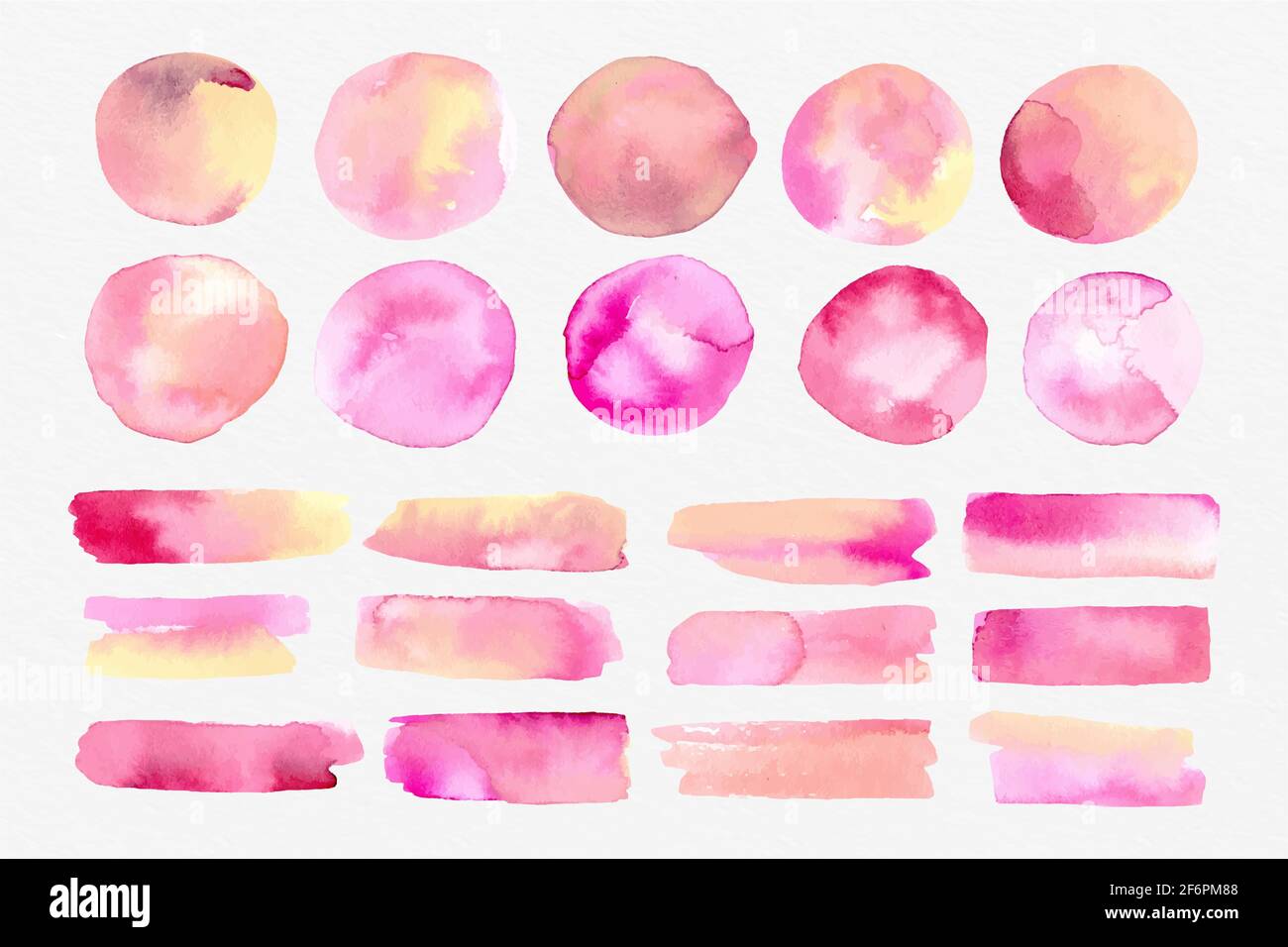 Handbemalte Aquarell Flecken Vektor-Illustration. Stock Vektor