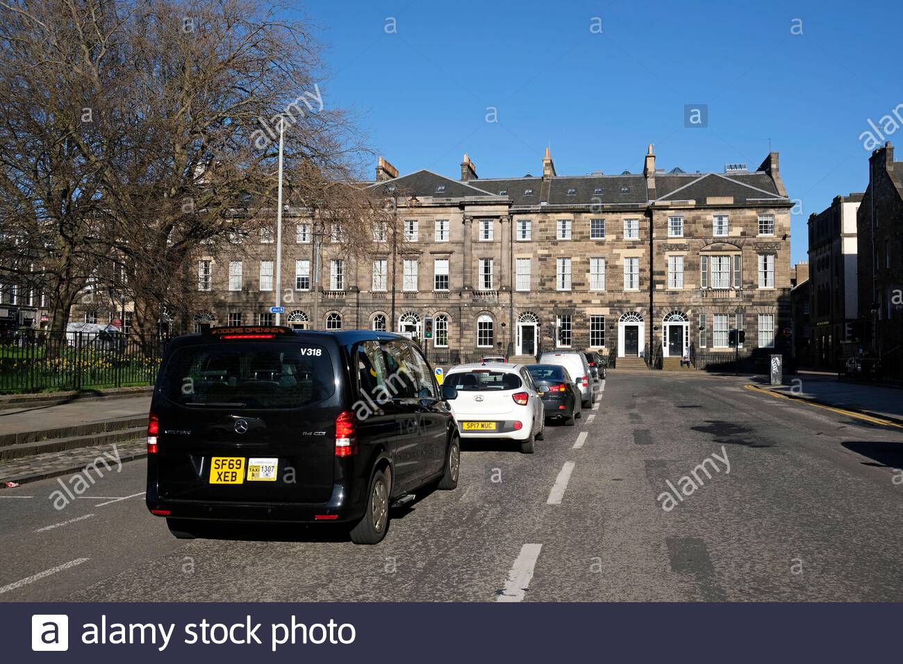 Charlotte Square und South Charlotte Street, Edinburgh New Town Straßen, gehobene Wohnungen, Edinburgh, Schottland Stockfoto