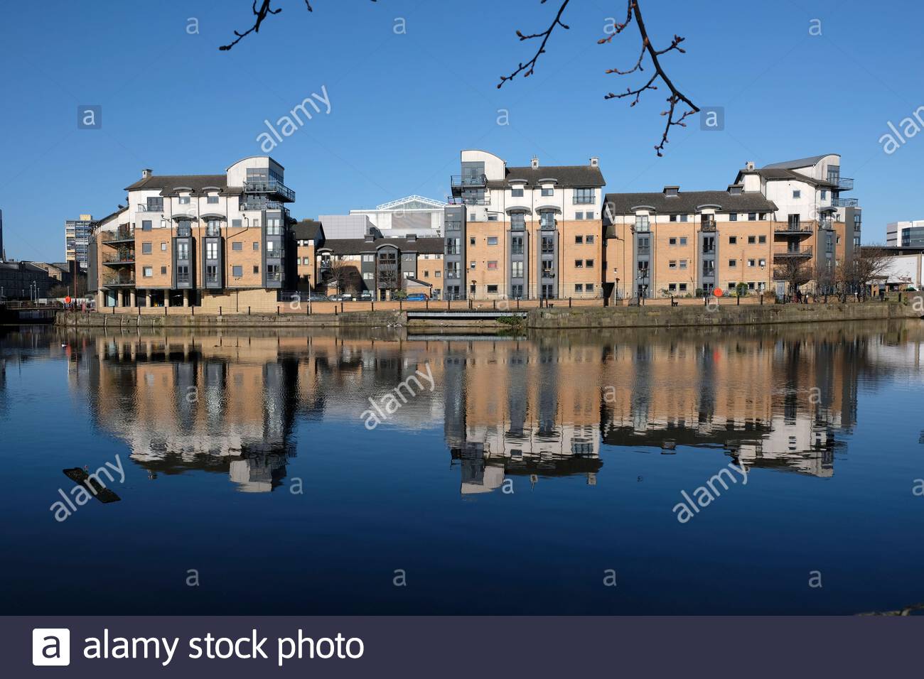 Moderne Wohnsiedlung an der Shore Leith, Edinburgh, Schottland Stockfoto