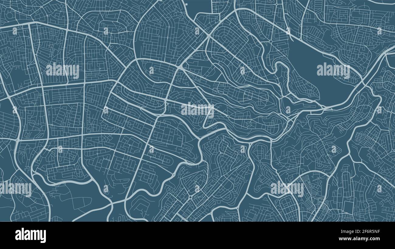 Dunkles Cyan Vektor Hintergrund Karte, Amman Stadtgebiet Straßen und Wasser Kartographie Illustration. Breitbild-Proportion, digitale Flat-Design-Streetmap. Stock Vektor
