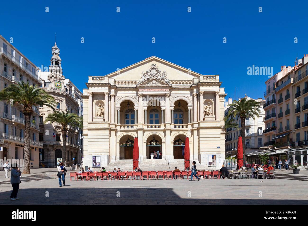 Toulon, Frankreich - März 24 2019: Die Oper von Toulon (französisch: L'opéra de Toulon) ist das zweitgrößte Opernhaus Frankreichs. Stockfoto