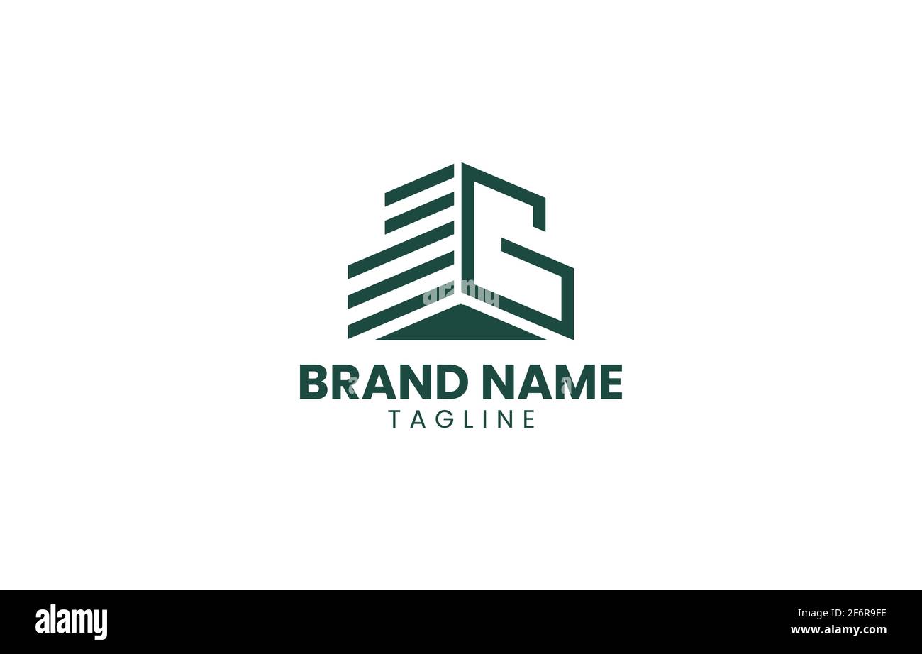 Moderner Buchstabe G Building Tower Logo Design Vektor Vorlage geeignet Für Immobilien-Immobilien Business-Produkt und Service Stock Vektor