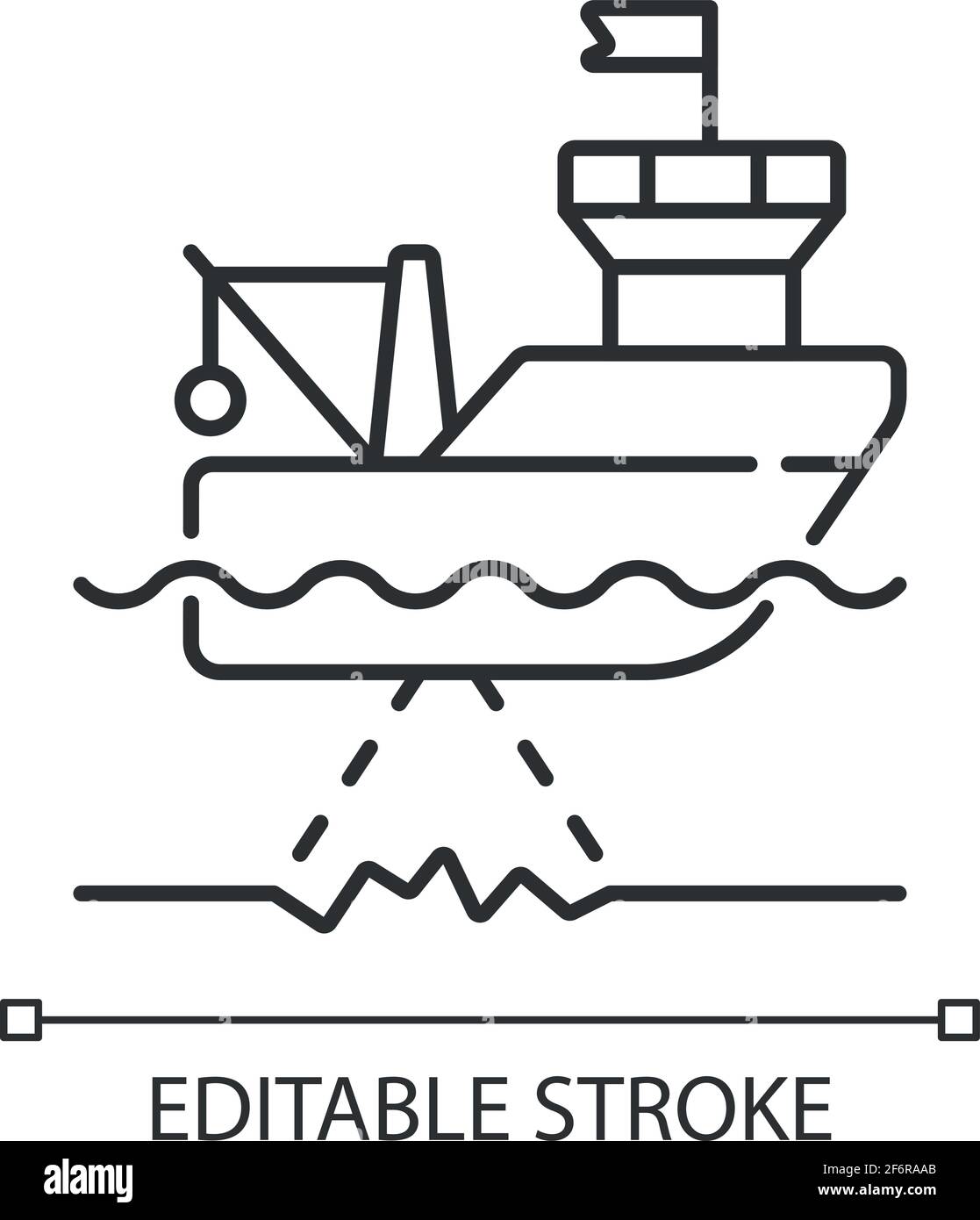 Lineares Symbol für Seefahrerkartierung Stock Vektor
