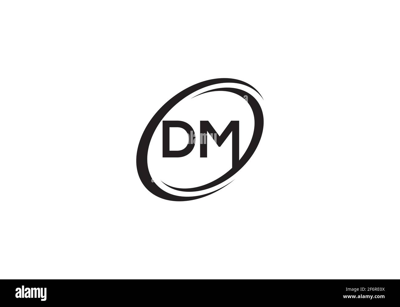 Ursprüngliche DM-Brief Creative Modern Business Typography Vektor-Vorlage. Kreativer Buchstabe D M Logo-Vektor Stock Vektor