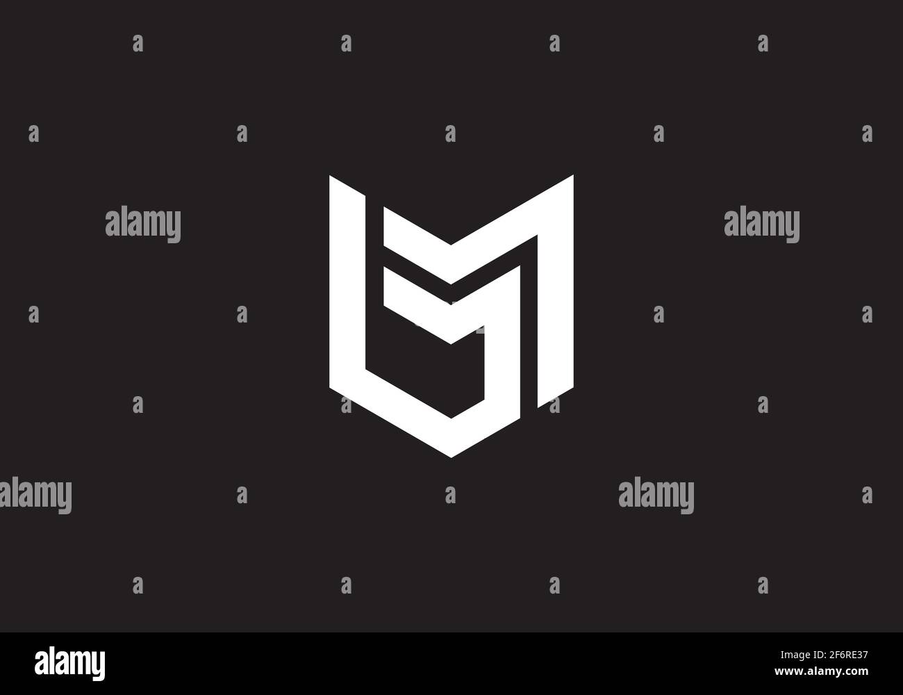 Ursprüngliche DM-Brief Creative Modern Business Typography Vektor-Vorlage. Kreativer Buchstabe D M Logo-Vektor Stock Vektor