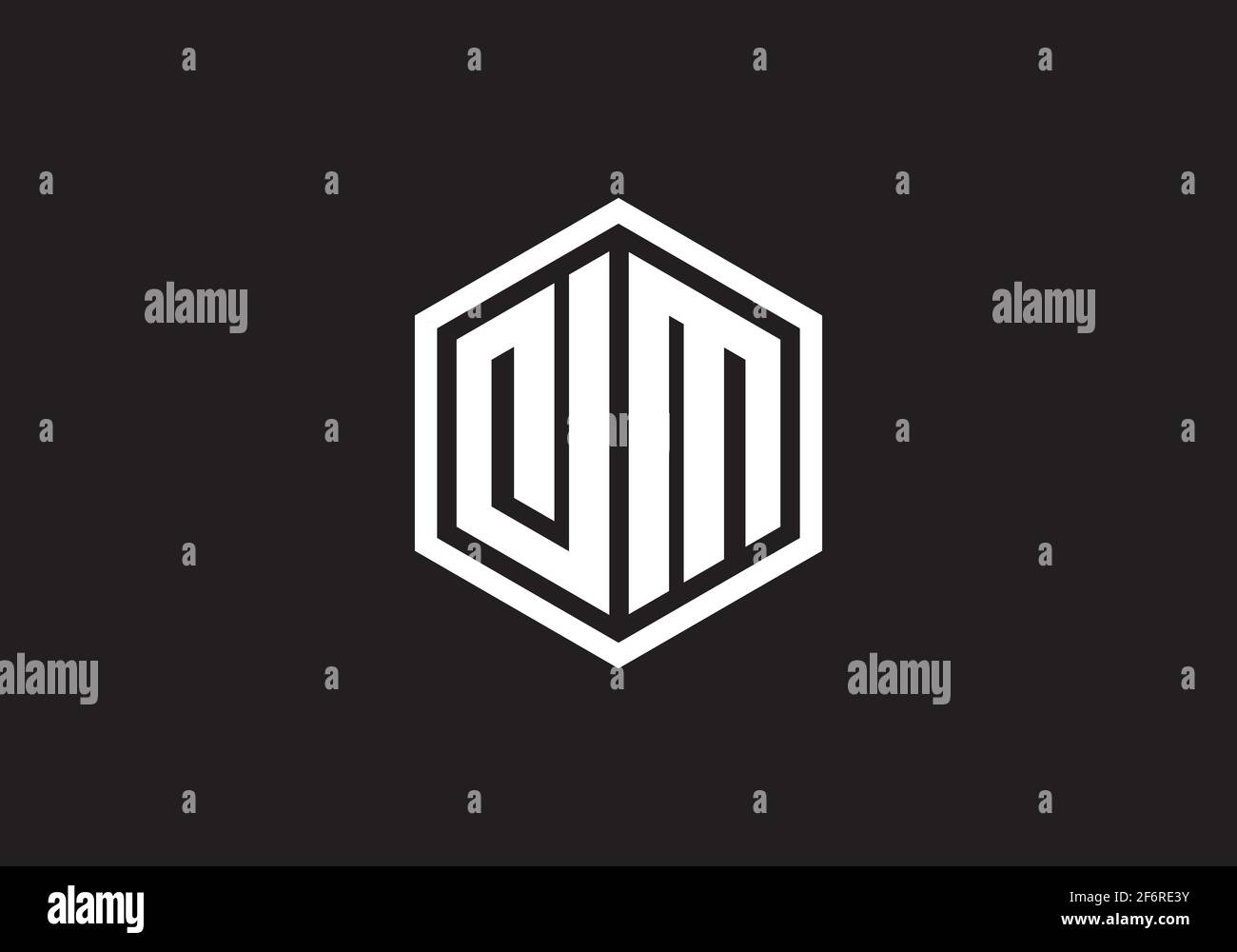 Ursprüngliche DM-Brief Creative Modern Business Typography Vektor-Vorlage. Kreativer Buchstabe D M Logo-Vektor Stock Vektor