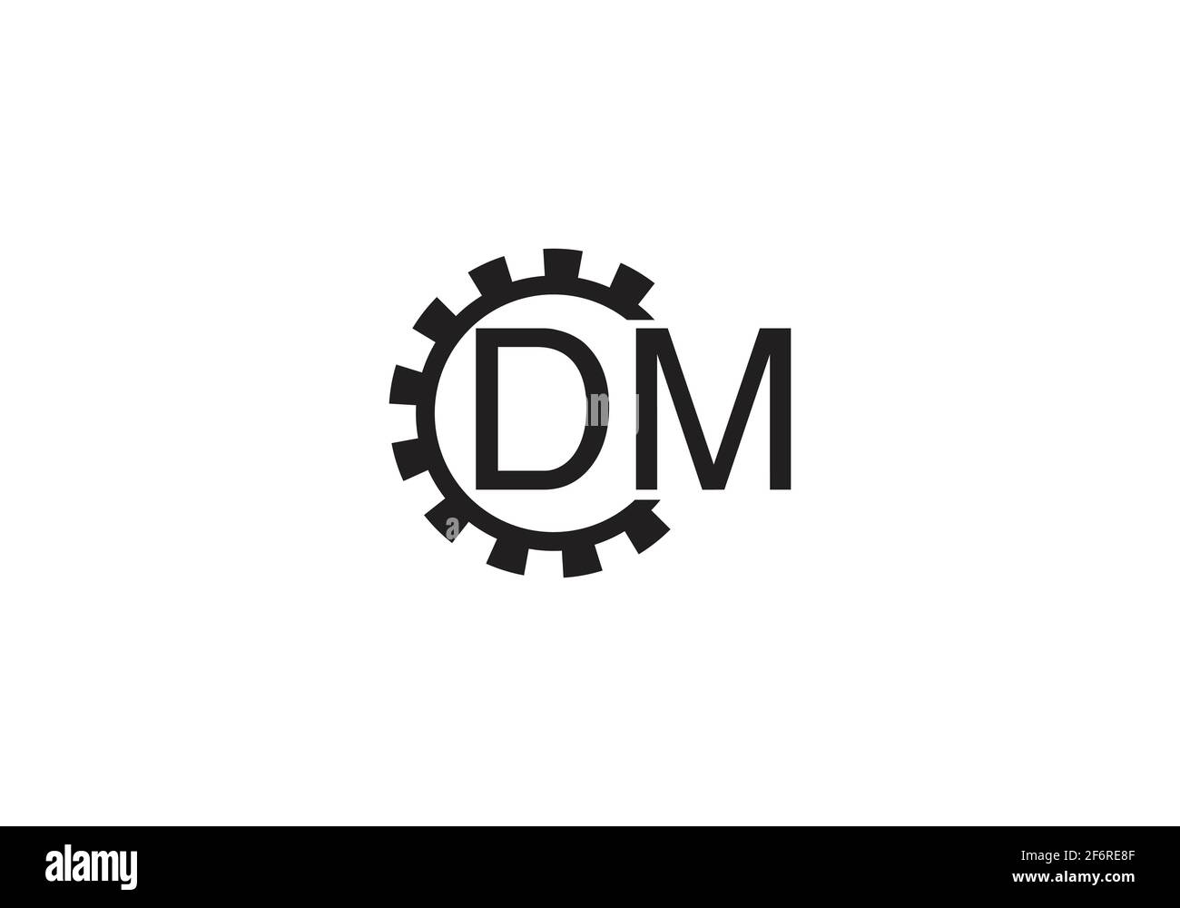 Vektorvorlage für Logo-Design im Format „Letter D M“. DM Letter Logo Design Stock Vektor