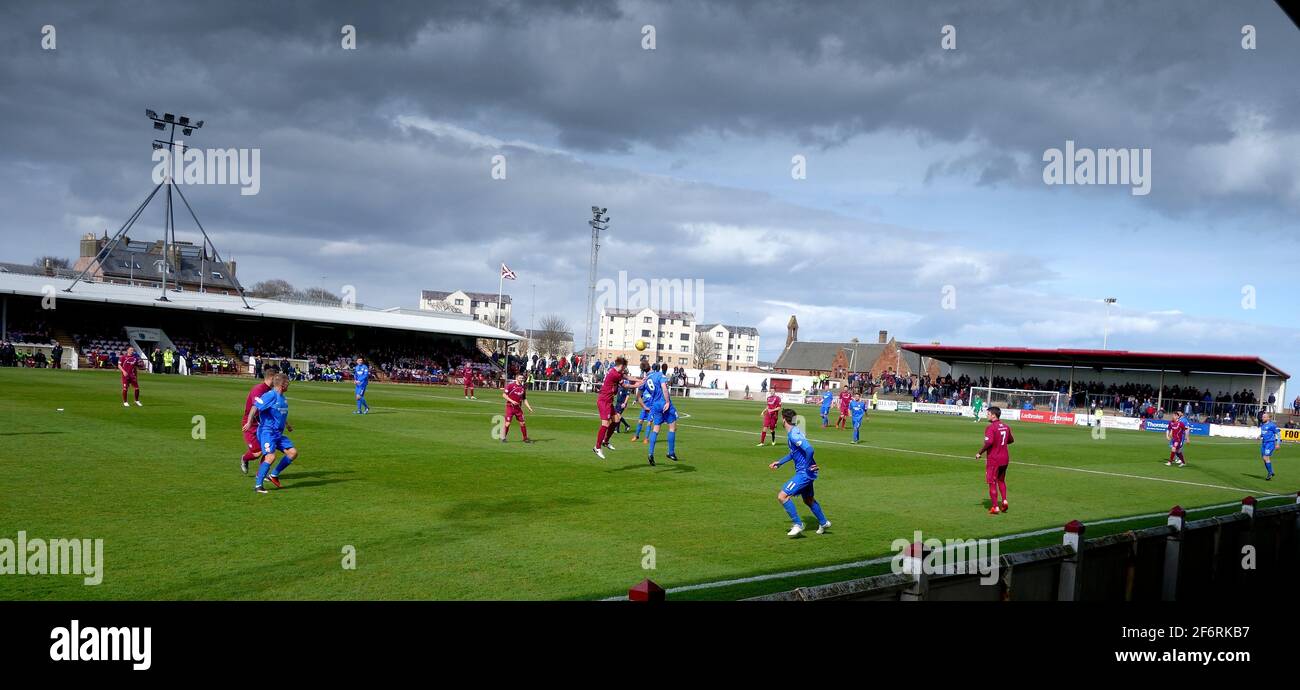 Schottisches Fußballfeld Stockfoto
