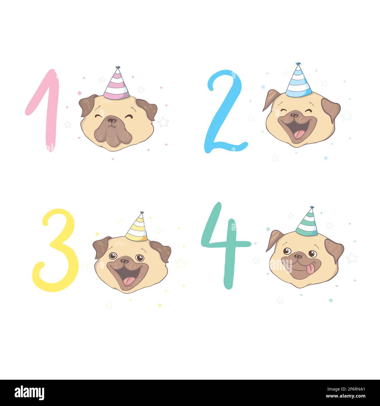 Vektor-Illustration von Happy Birthday Party Grafiken Stock Vektor