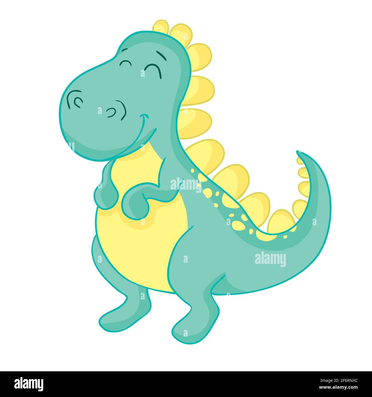 Niedliche Dinosaurier-Illustration als Vektor für Baby-T-Print Stock Vektor