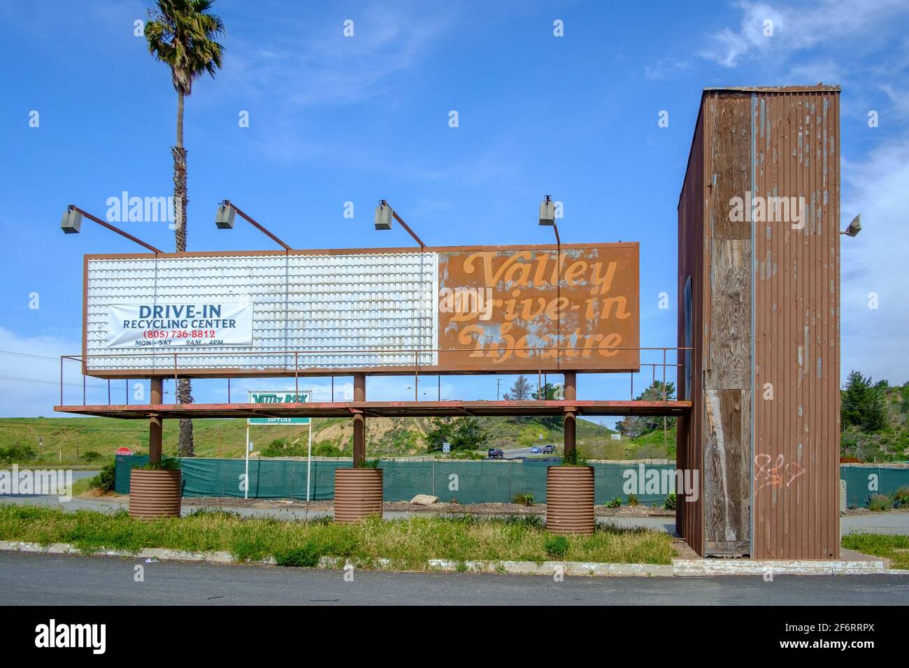 Verlassene Drive-in Theater in Kalifornien im Jahr 2018. Stockfoto