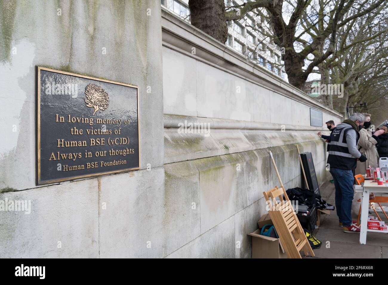 Die nationale Gedenkmauer, London South Bank, England Stockfoto