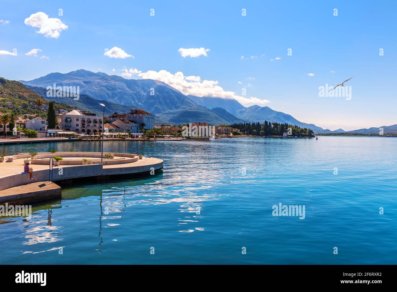 Porto Montenegro Marina in Tivat, wunderbare Aussicht. Stockfoto