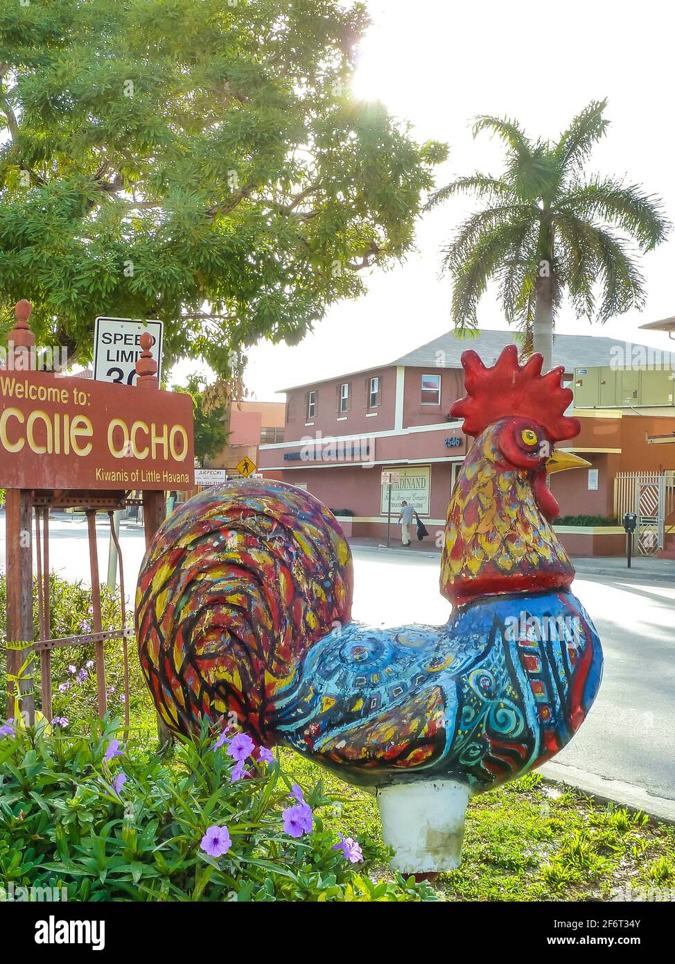 Calle Ocho und Little Havana Eingang. Miami. Florida. USA. Stockfoto