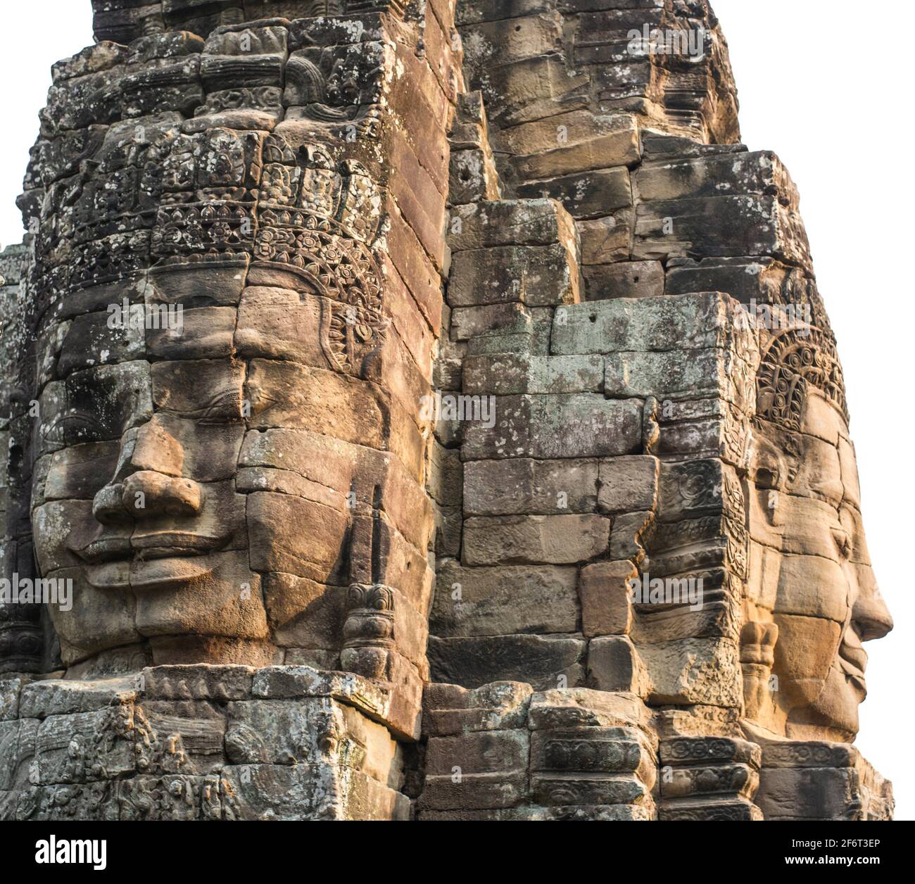Der Bayon ist ein bekannter und reich dekorierter Khmer Tempel in Angkor in Kambodscha. Erbaut im späten 12th Jahrhundert oder Anfang 13th Jahrhundert als die Stockfoto