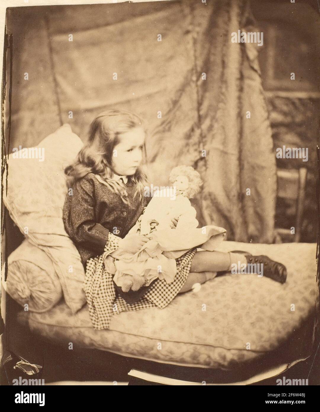 Lewis Carroll. Margaret Frances Langton Clarke-September 1864-Lewis Carroll (Charles Lutwidge Dodgson) Englisch, 1832-1898. Albumin-Druck. England. Stockfoto