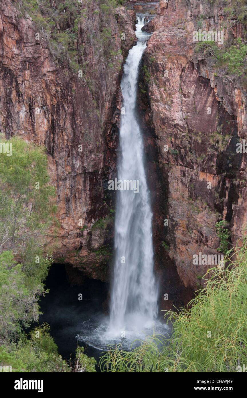 Tolmer Falls in der Regenzeit, Litchfield National Park, Northern Territory, Australien Stockfoto