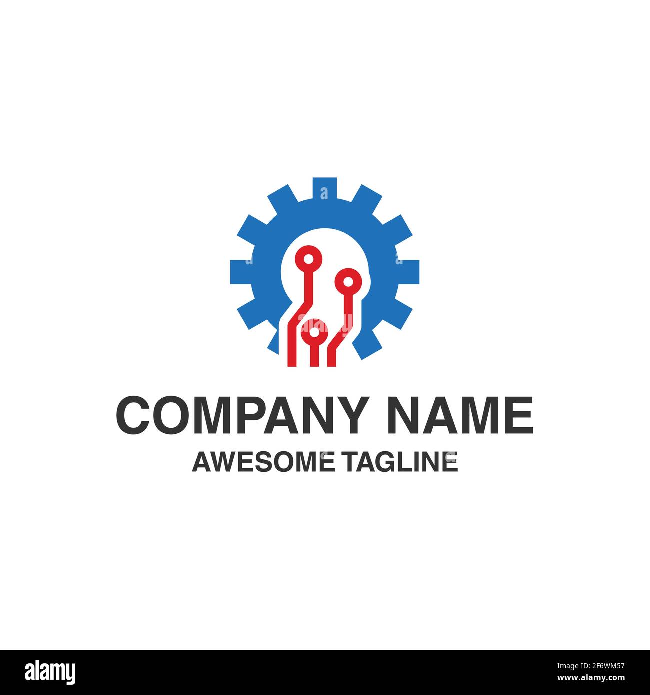 Getriebe und Technologie Symbol Logo. Technologie Symbol Illustration. Logo Vorlage bereit für den Einsatz. Stock Vektor