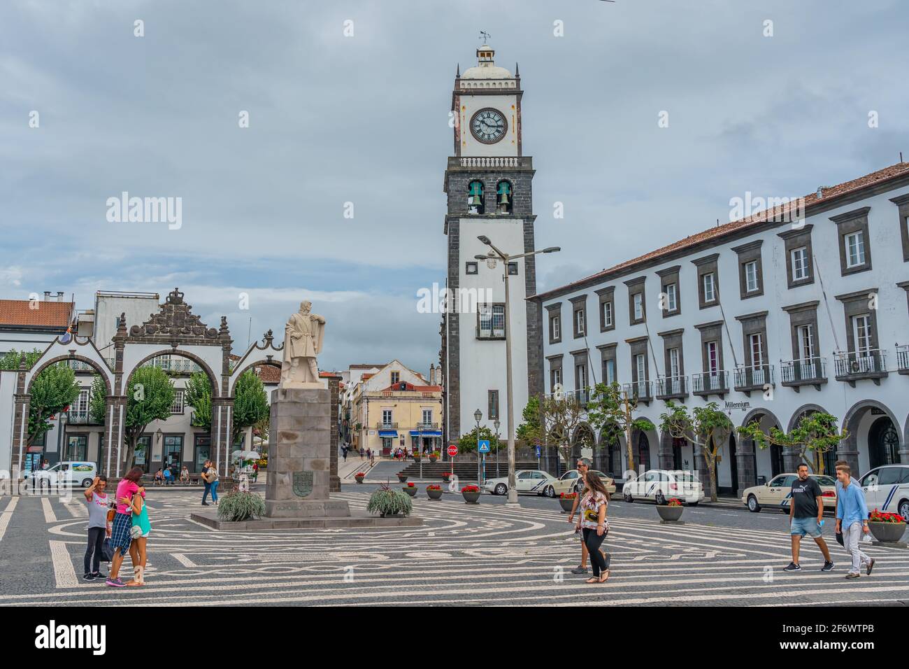 Urbane Landschaft in Ponta Delgada, Hauptstadt der Azoren auf der Insel Sao Miguel, Portugal Stockfoto