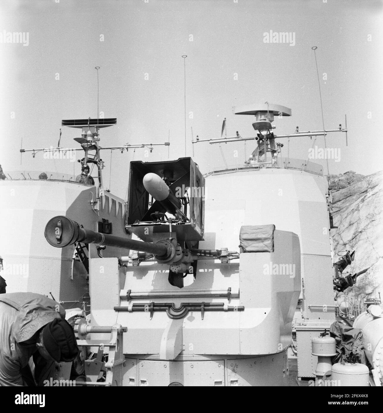 Art.die Schießerei.in der Mitte des Stockholmer Archipels.Schweden, Blekinge, Blekinge, Karlskrona, Karlskrona, Externe Kriegsgogs (abgebildet, Stadt) Stockfoto