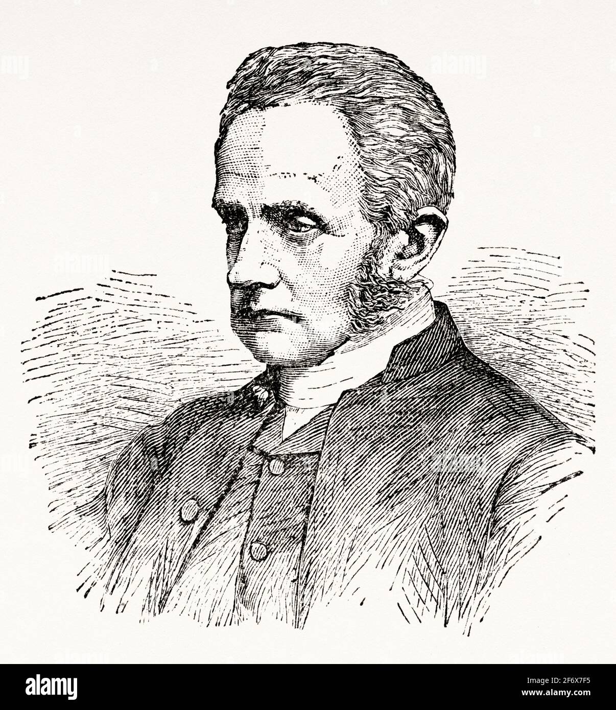Porträt von Arthur Penrhyn Stanley (1815-1881) bekannt als Dean Stanley, englischer anglikanischer Priester und Kirchenhistoriker. Dekan von Westminster von 1864 bis 1881. Mitbegründer des Palestine Exploration Fund. Vereinigtes Königreich, England. Europa Stockfoto