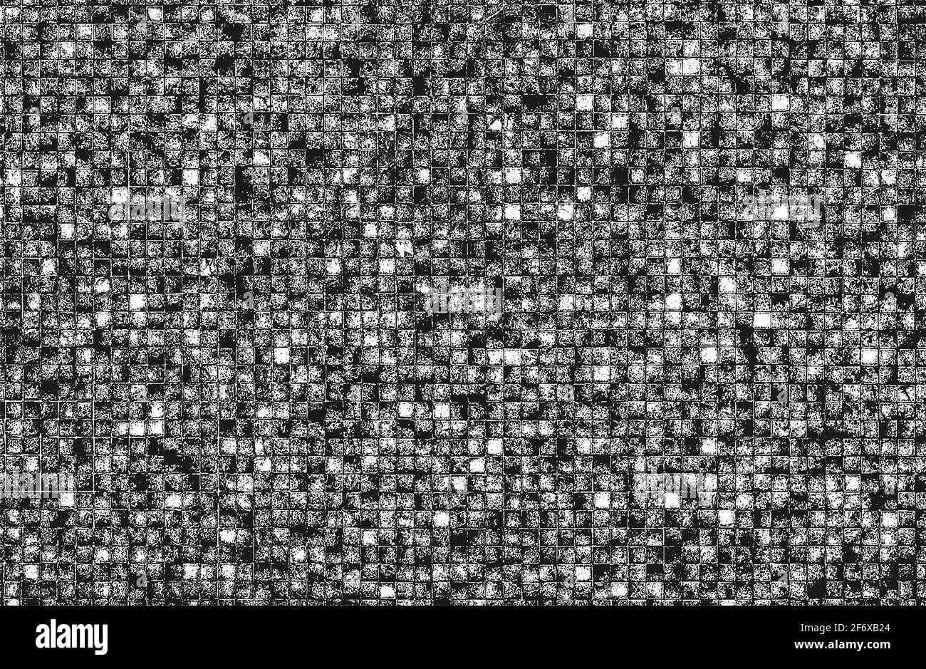 Verzweifelte Overlay-Textur von Bodenfliesen. Grunge Hintergrund. Abstrakte Halbton-Vektor-Illustration. Stock Vektor