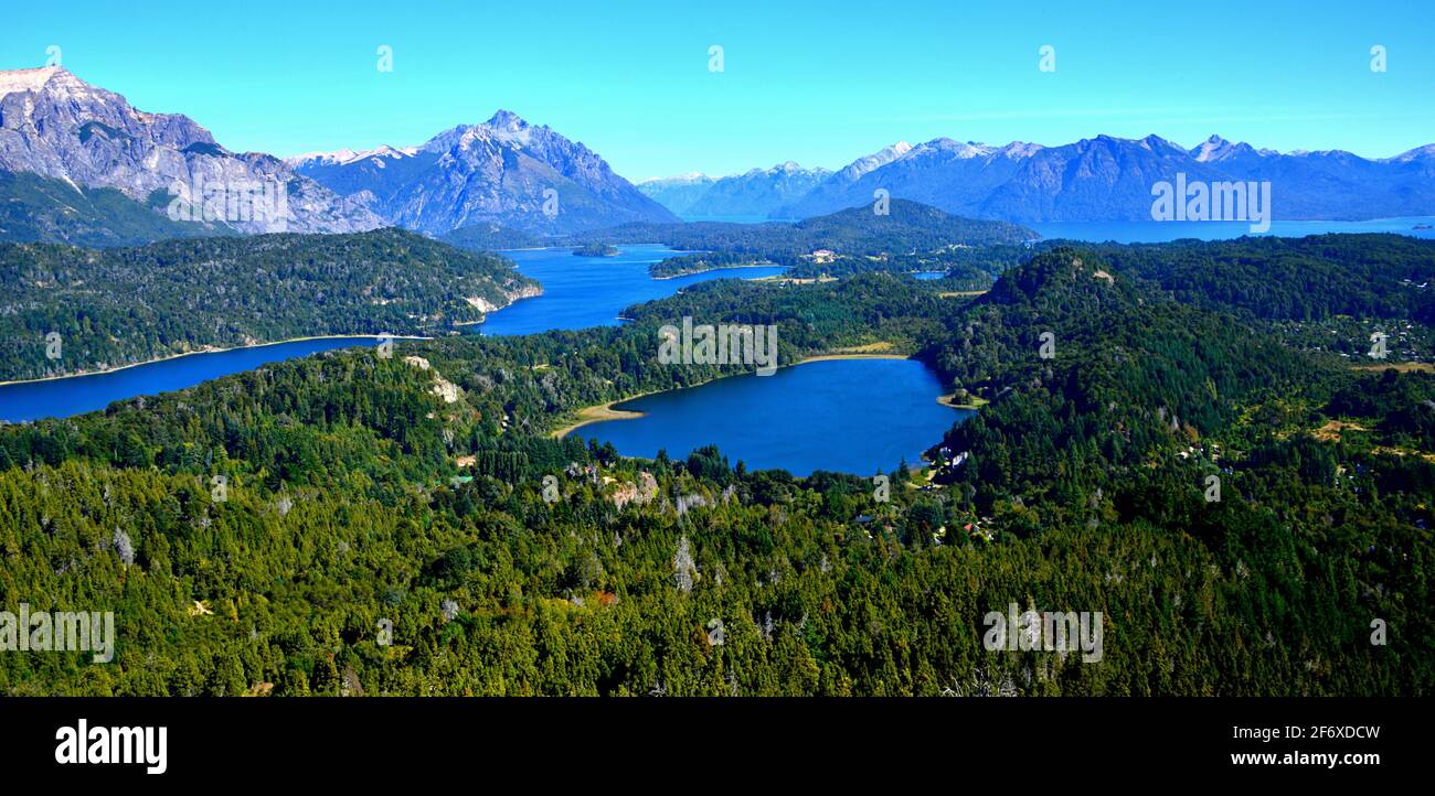 ARGENTINIEN-SAN CARLO DE BARILOCHE, Lakes-Region, glazialen Ursprungs und umgeben von den Anden Stockfoto