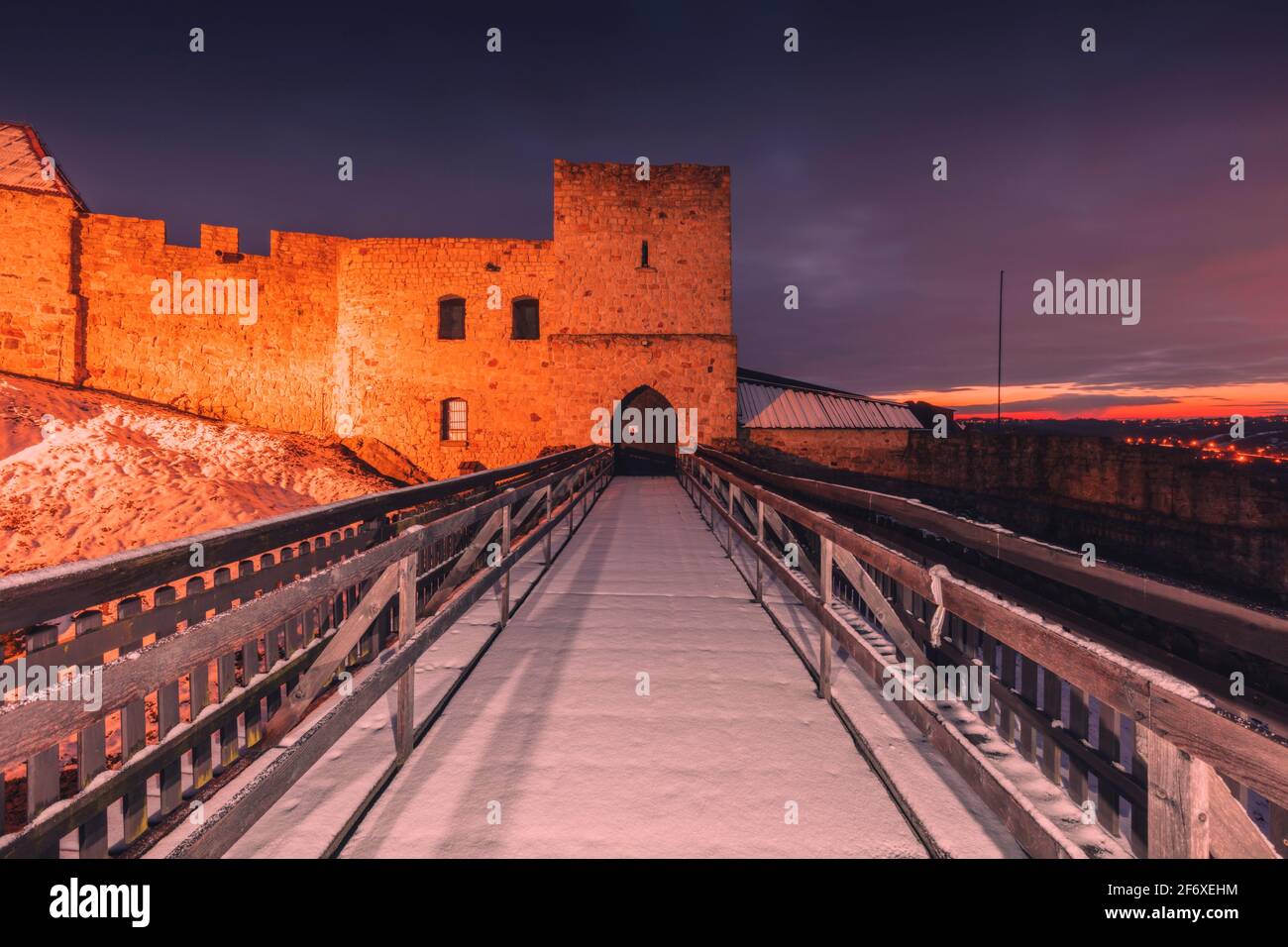 Schloss in Dobczyce. Dobczyce, Kleinpolen, Polen. Stockfoto