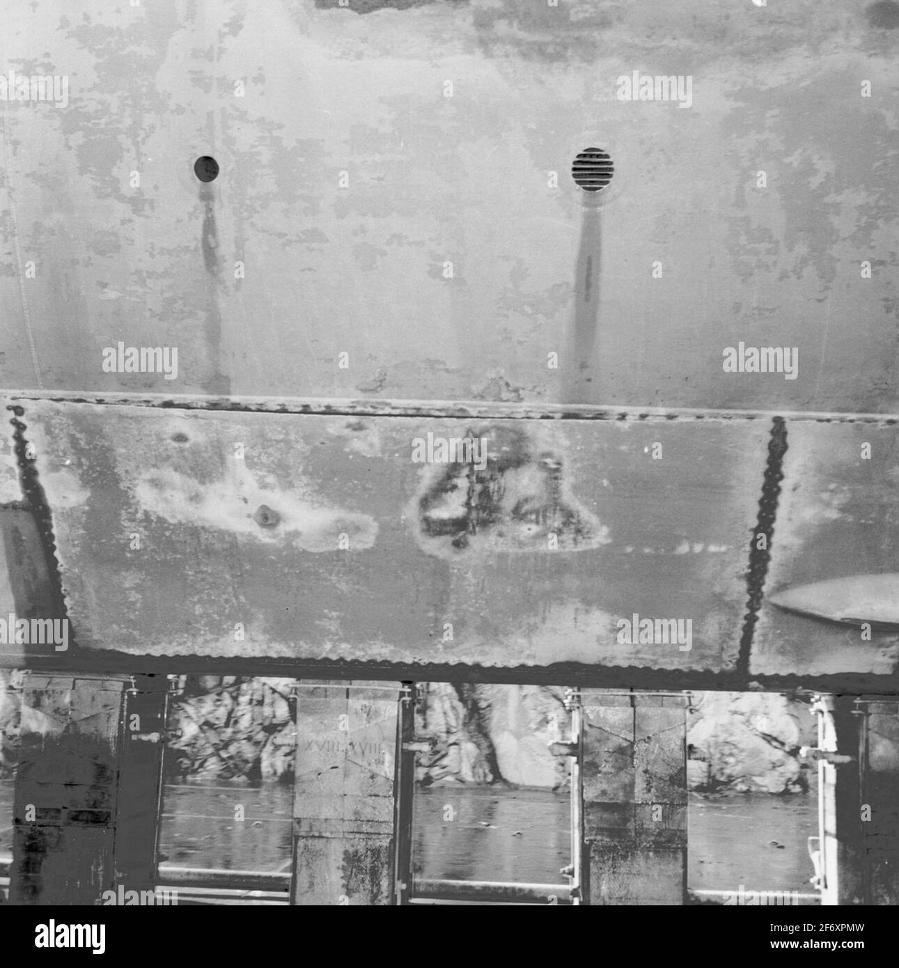 Der U-Boot-Hai-Propellerschaden.der Hai (abgebildet - Name) Stockfoto