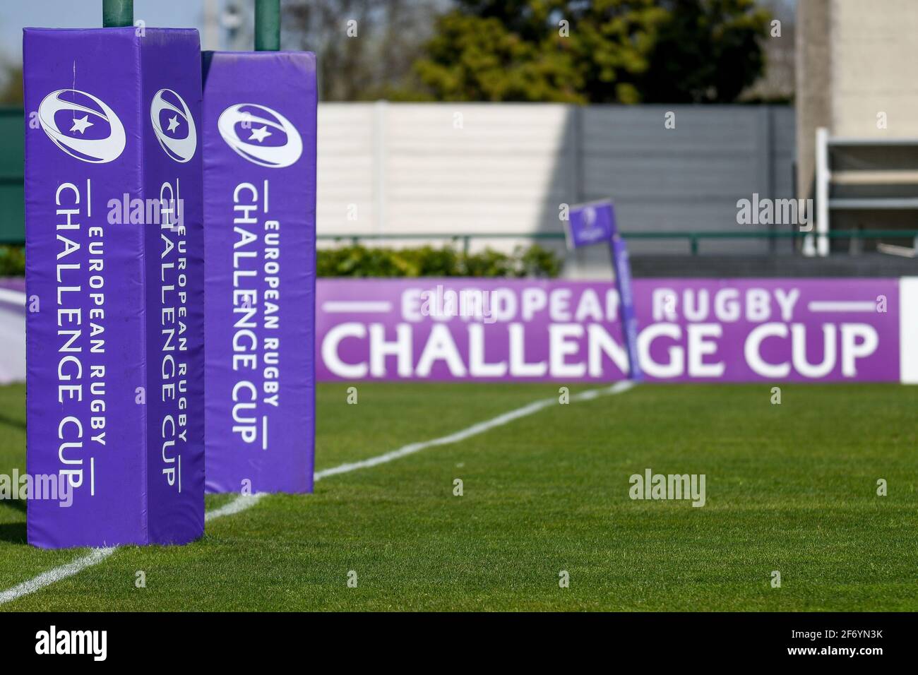 Monigo Stadium, Treviso, Italien. April 2021. Challenge Cup Logo, Zeichen, Flaggen während Benetton Treviso vs SUA LG Agen, Rugby Challenge Cup - Foto Ettore Griffoni/LM Credit: LiveMedia/Alamy Live News Stockfoto