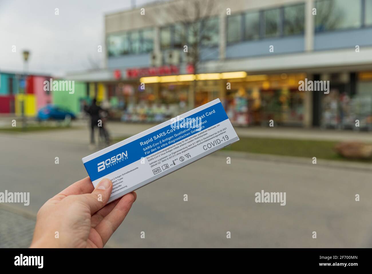 Corona Schnelltest von Boson Biotech Stockfoto