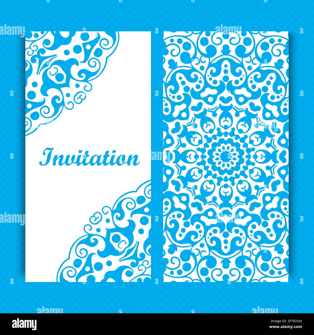 Mandala Einladung Karte Design.Floral Karte Vorlage Design. Stock Vektor