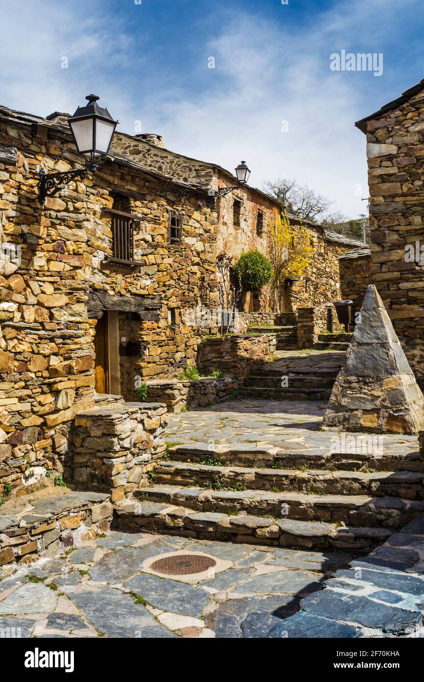 Umbralejo, Pueblos negros, Spanien Stockfoto