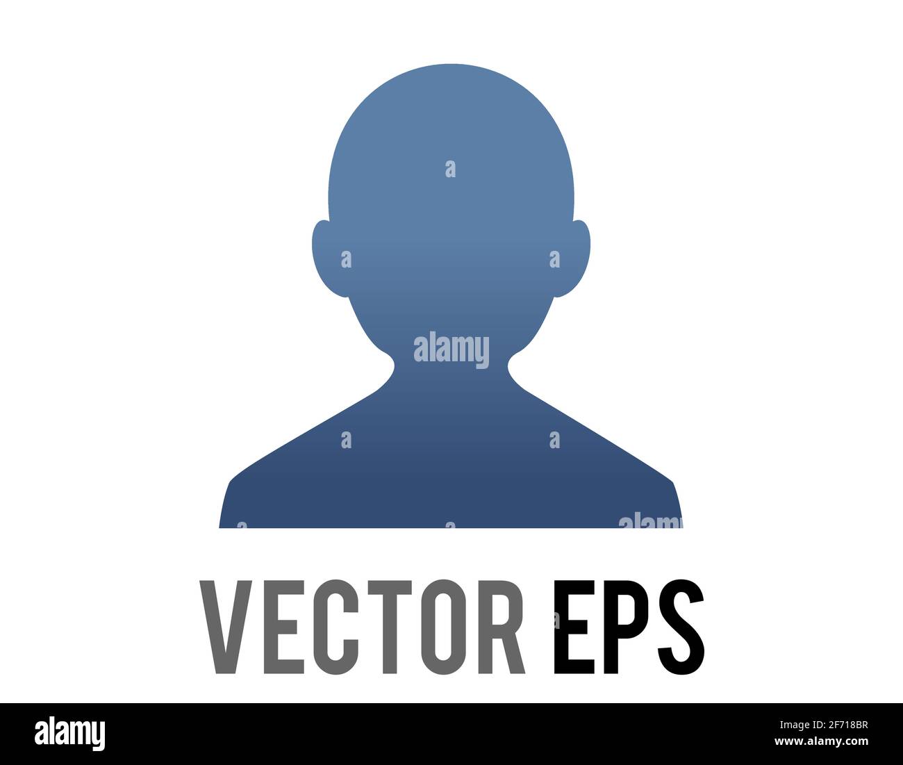 Der Vektor dunkelblau Silhouette generisches Profil einer Person Symbol , stellen einen Benutzer oder Mitglied Stock Vektor