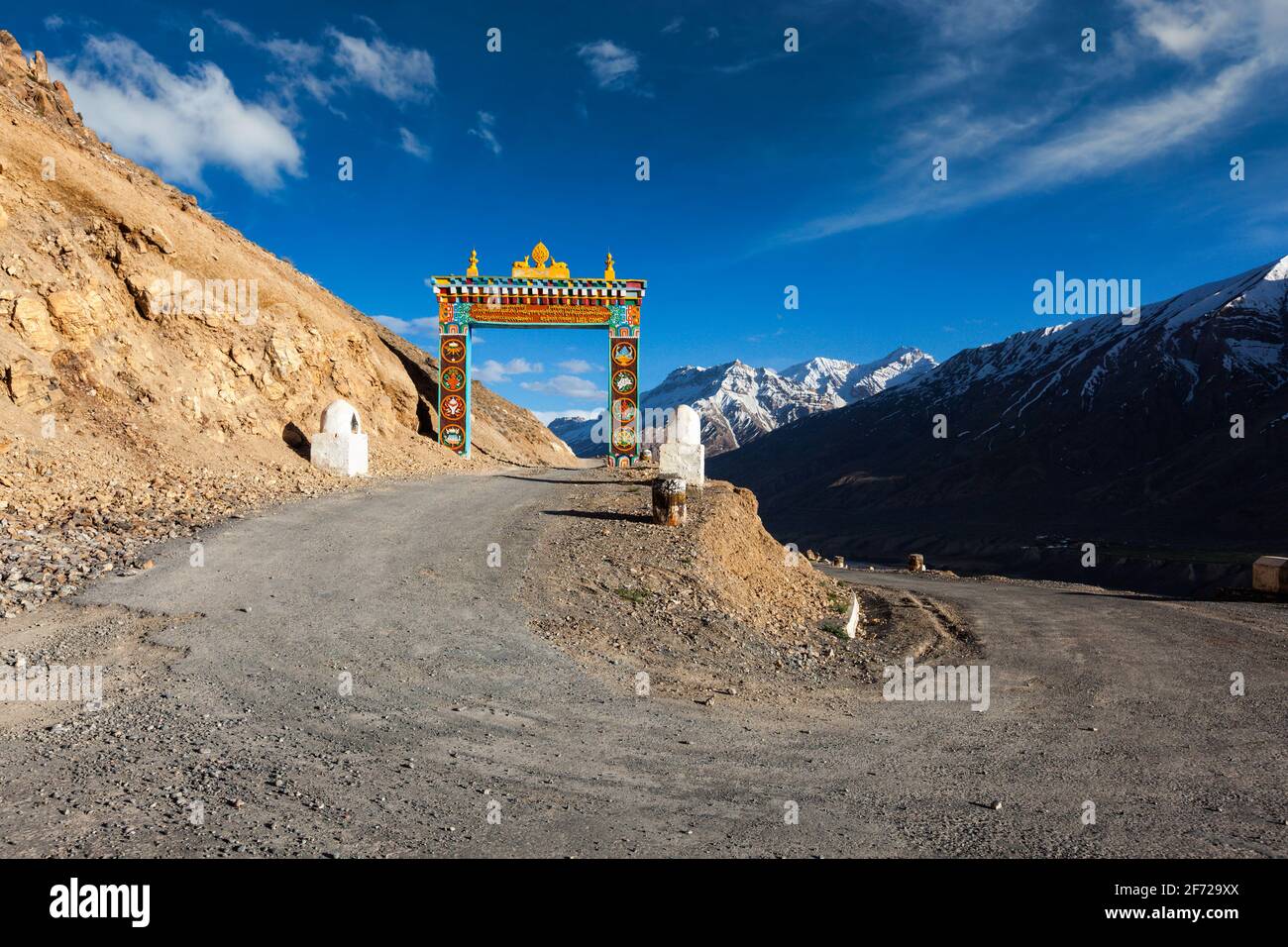 Tore von Ki gompa, Spiti Valley, Himachal Pradesh Stockfoto