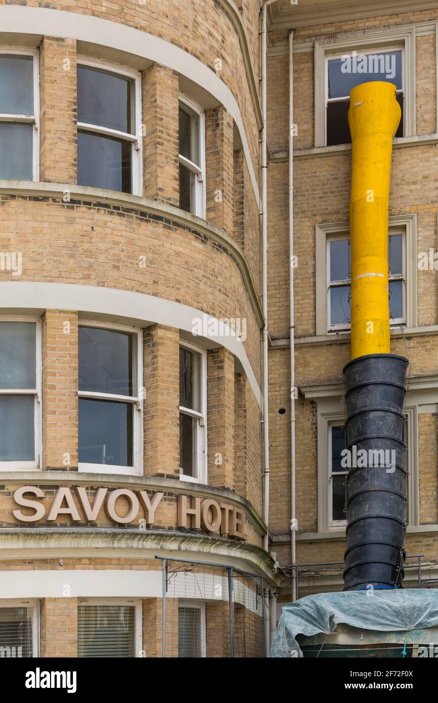 Renovierung des Savoy Hotels zum NICI Hotel, das im Sommer 2022 in der West Hill Road, Bournemouth, Dorset, UK, eröffnet wurde Stockfoto