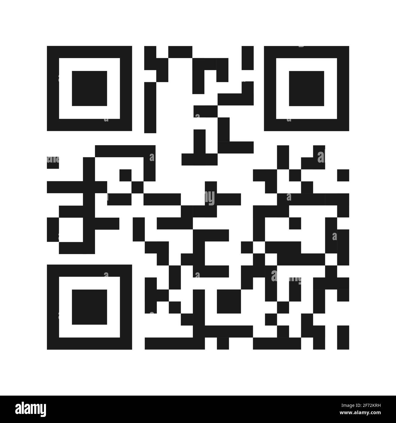 QR-Code-Symbolvektor auf weißem Hintergrund isoliert. Digitales Informationsschild . Stock Vektor