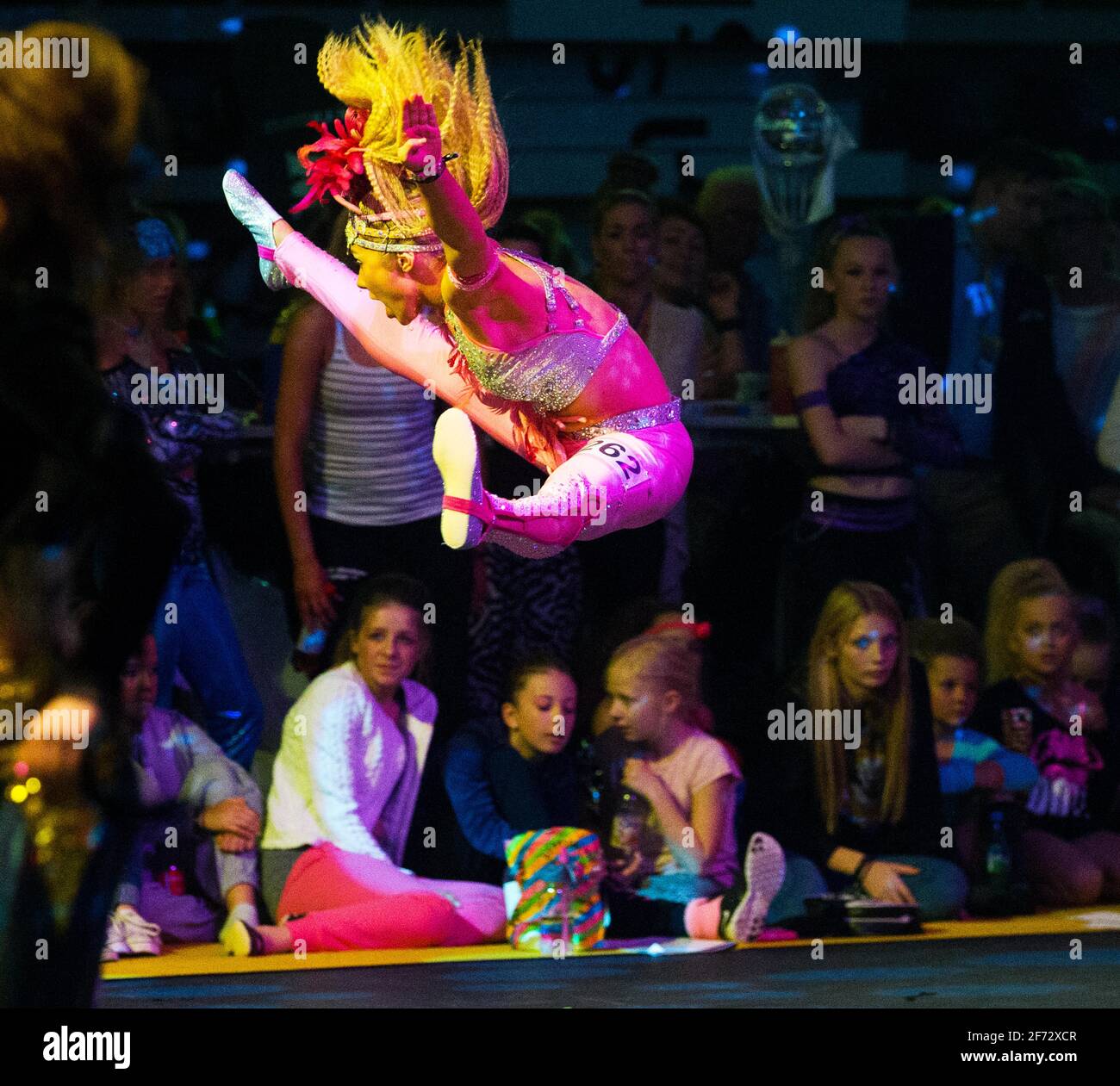 Thea Engerdahl, Kindahls, während der Schwedischen Meisterschaften in der Disco in der Stadionarena in Norrköping. Stockfoto Thea Engerdahl, Kindahls, während der Schwedischen Meisterschaften in der Disco in der Stadionarena in Norrköping. Stockfoto
