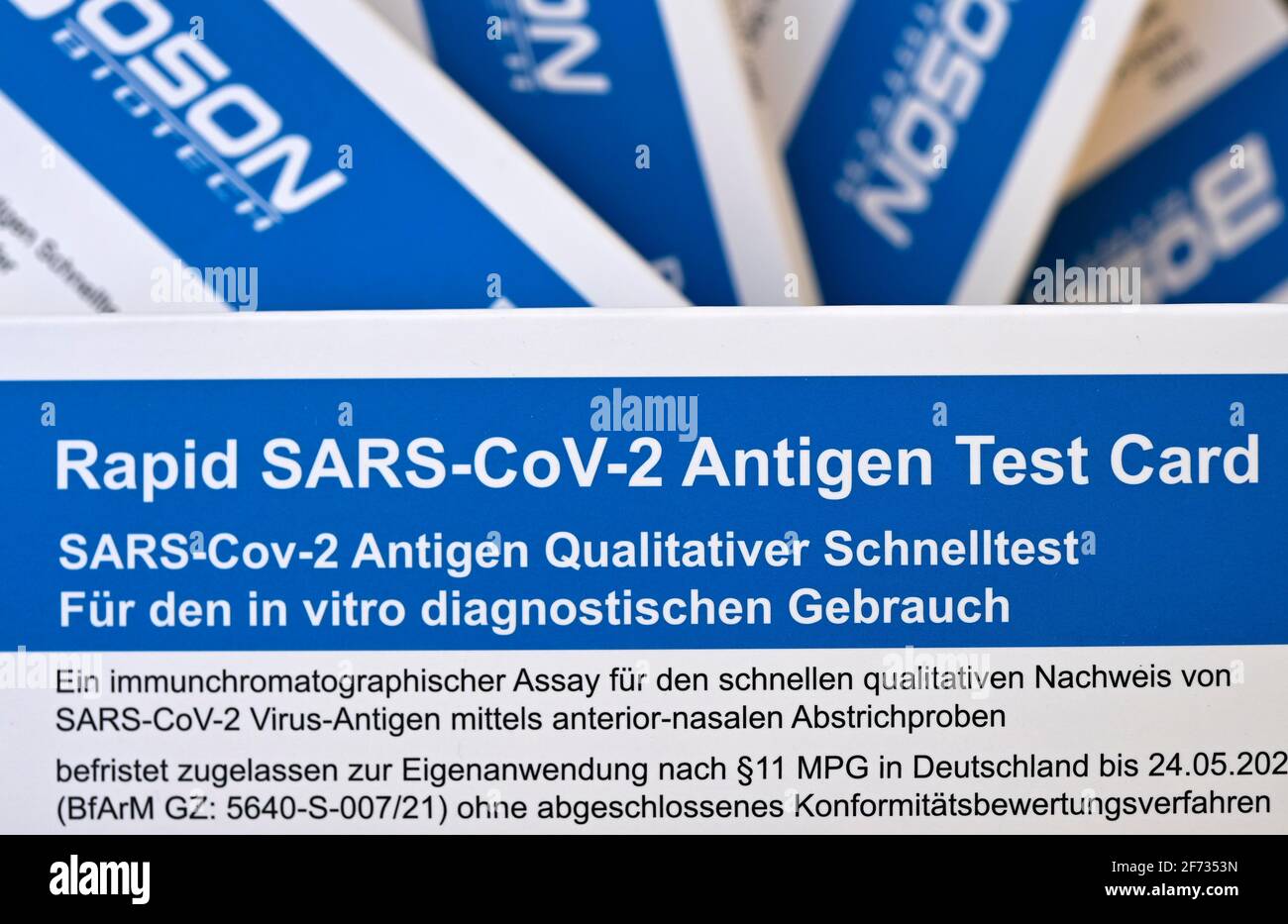Antigen-Schnelltest von Boson Biotech, Corona Crisis, Deutschland Stockfoto