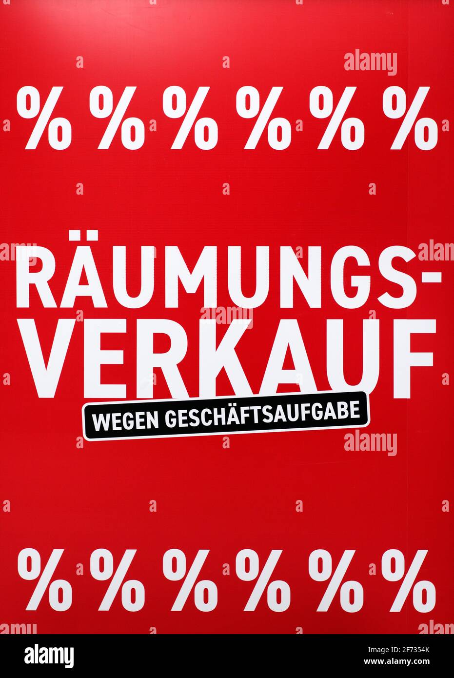 Freiverkauf wegen Geschäftsschluss, Rabattkampf im Schaufenster, VERKAUF, Preisvergünstigungen, Breitling Fashion Store, Stuttgart Stockfoto