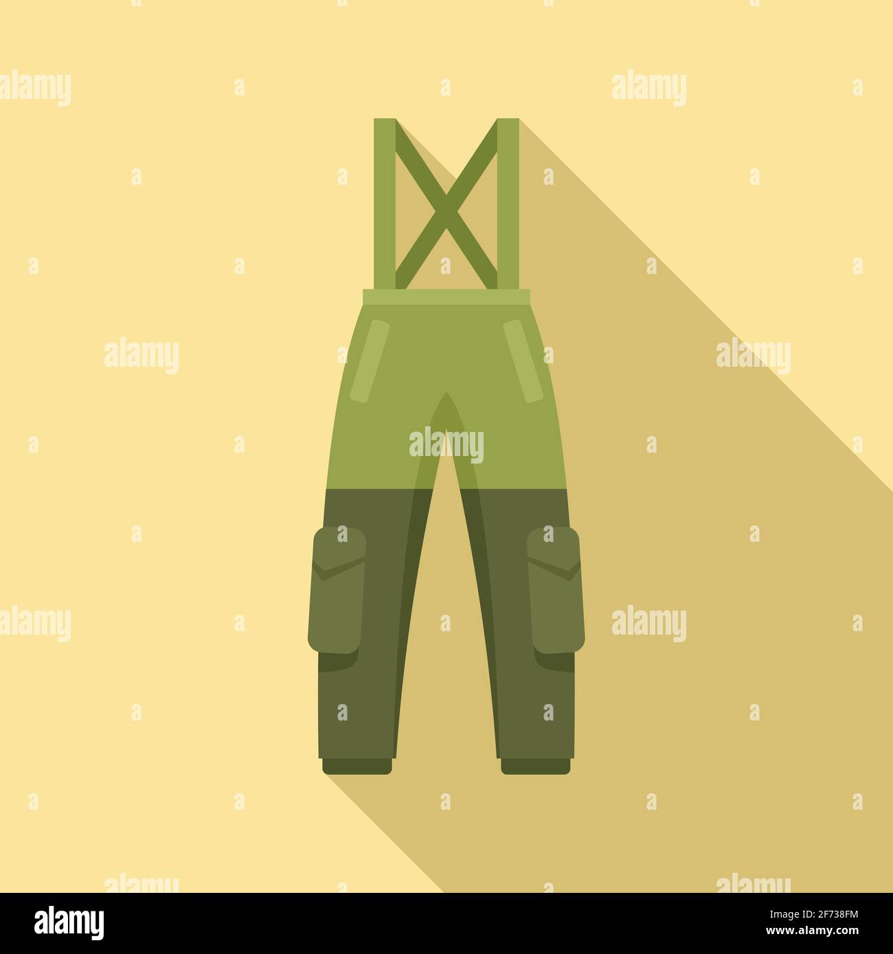 Fisherman Wasserhose Icon, flacher Stil Stock Vektor