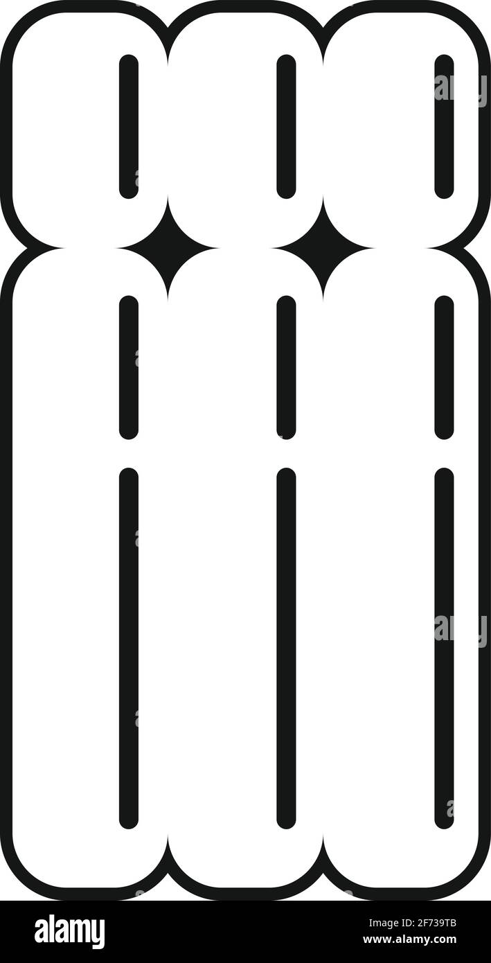 Symbol für Luftaufblasbare Matratzen, einfacher Stil Stock Vektor