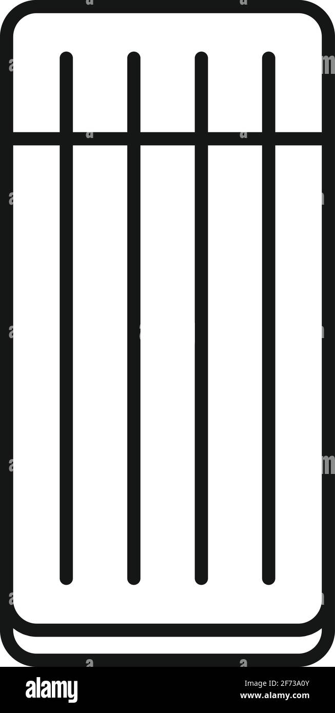 Orthopädische aufblasbare Matratze Symbol, skizzieren Stil Stock Vektor