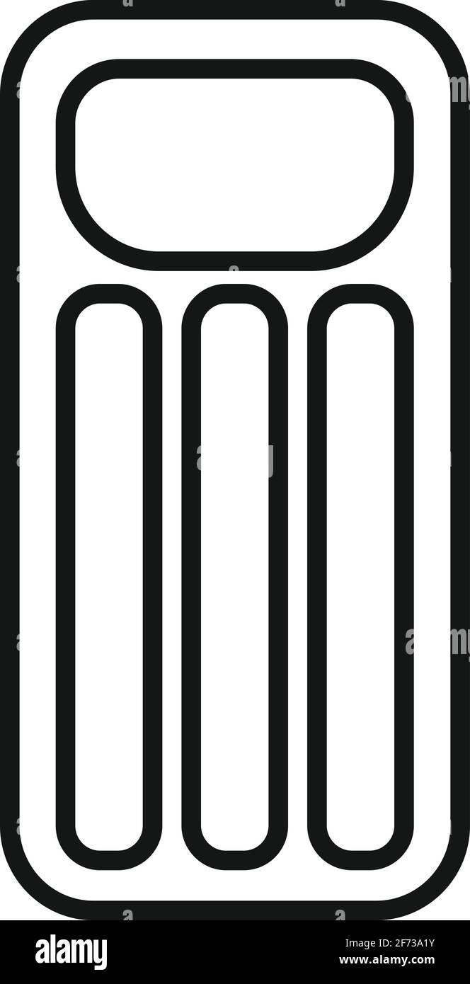 Holiday aufblasbare Matratze Symbol, umreißen Stil Stock Vektor