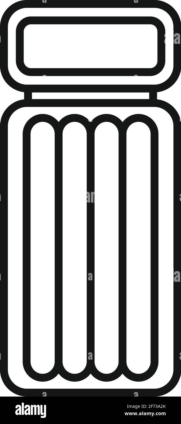 Sommer aufblasbare Matratze Symbol, Umriss Stil Stock Vektor