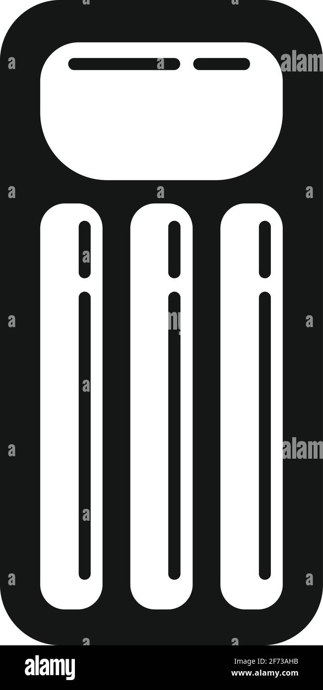 Sommer aufblasbare Matratze Symbol, einfachen Stil Stock Vektor