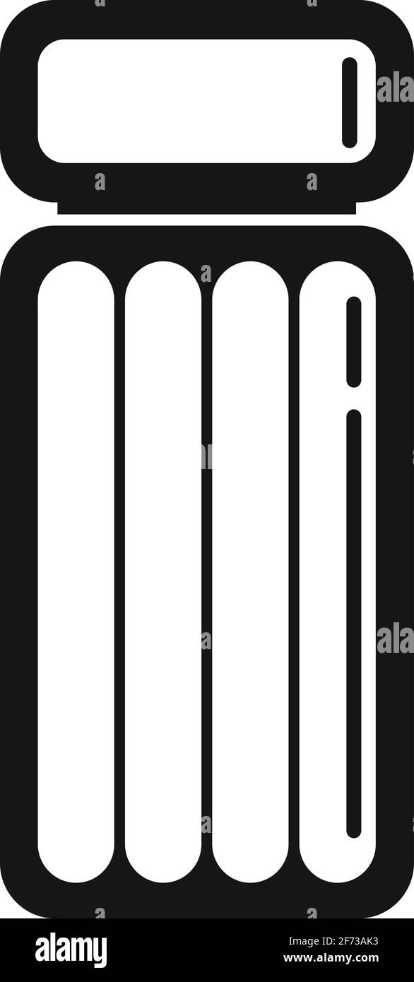 Aufblasbare Matratze mit Schwimmer-Symbol, einfacher Stil Stock Vektor