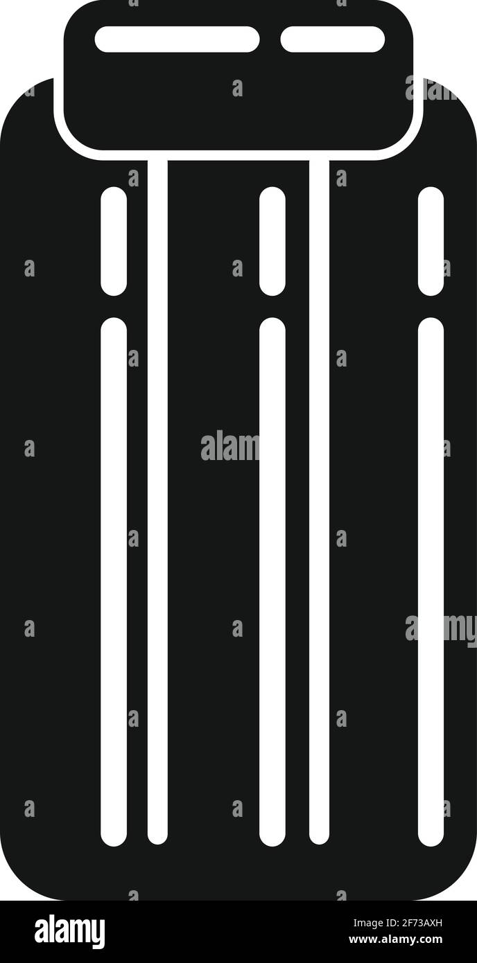 Orthopädische aufblasbare Matratze Symbol, einfachen Stil Stock Vektor