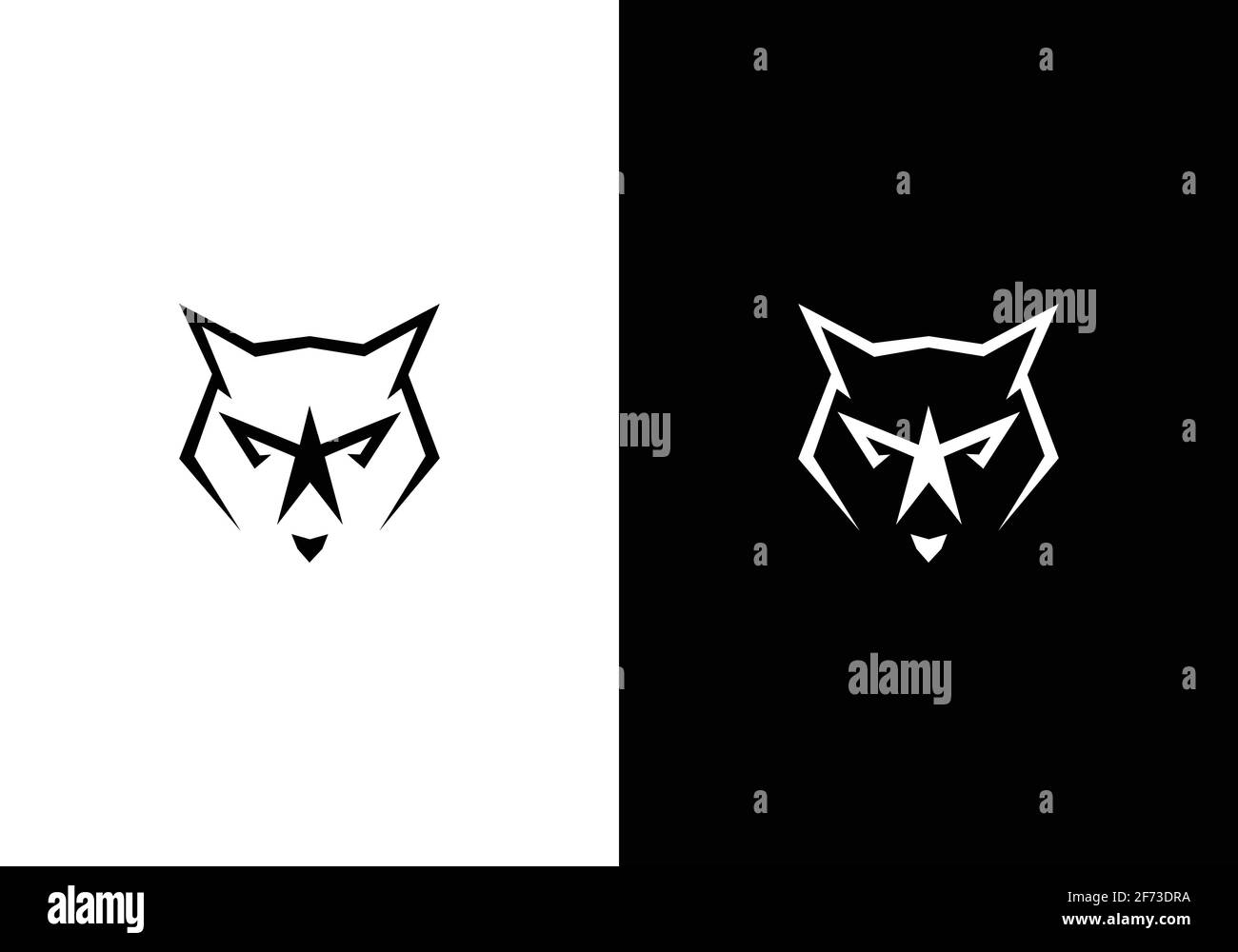 Fox-Logo-Vorlage. Flache und Linie Art Style Icon-Kollektion Stock Vektor